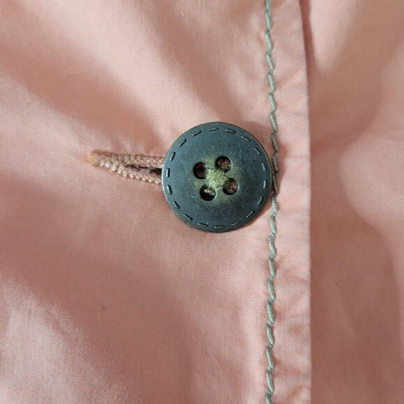 Chicos Lightweight Jacket  Size 1 M 8 Pockets Arm Buckle Strap Cotton - Picture 5 of 11